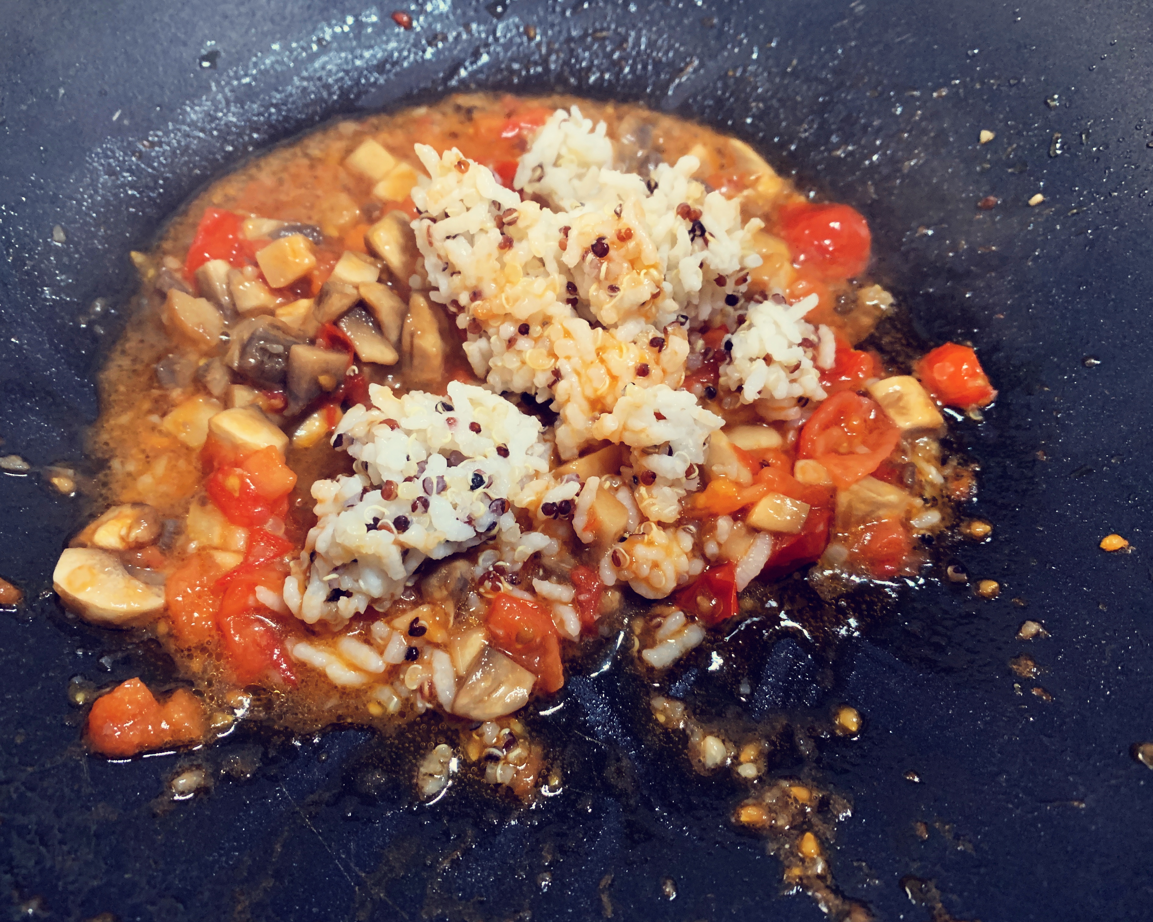 开胃番茄蘑菇烩饭的做法 步骤4