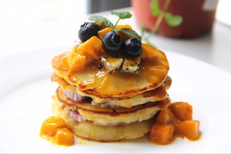 流水侵蚀做的法式水果松饼