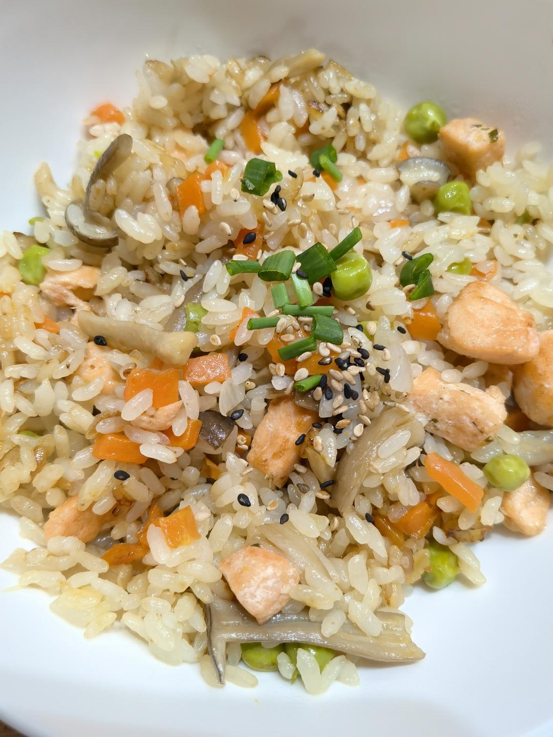 三文鱼时蔬焖饭