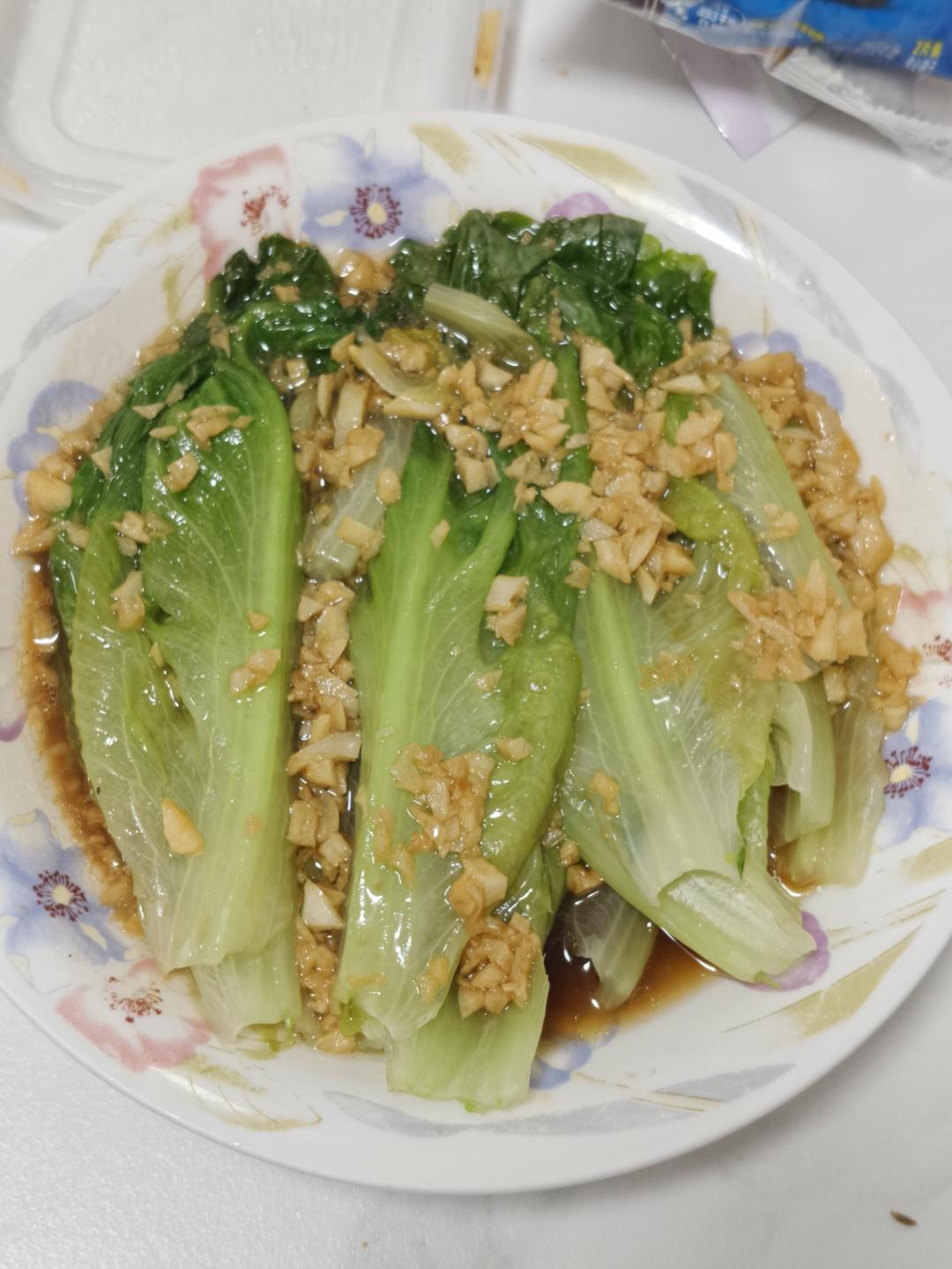 一点不输饭店的白灼罗马生菜