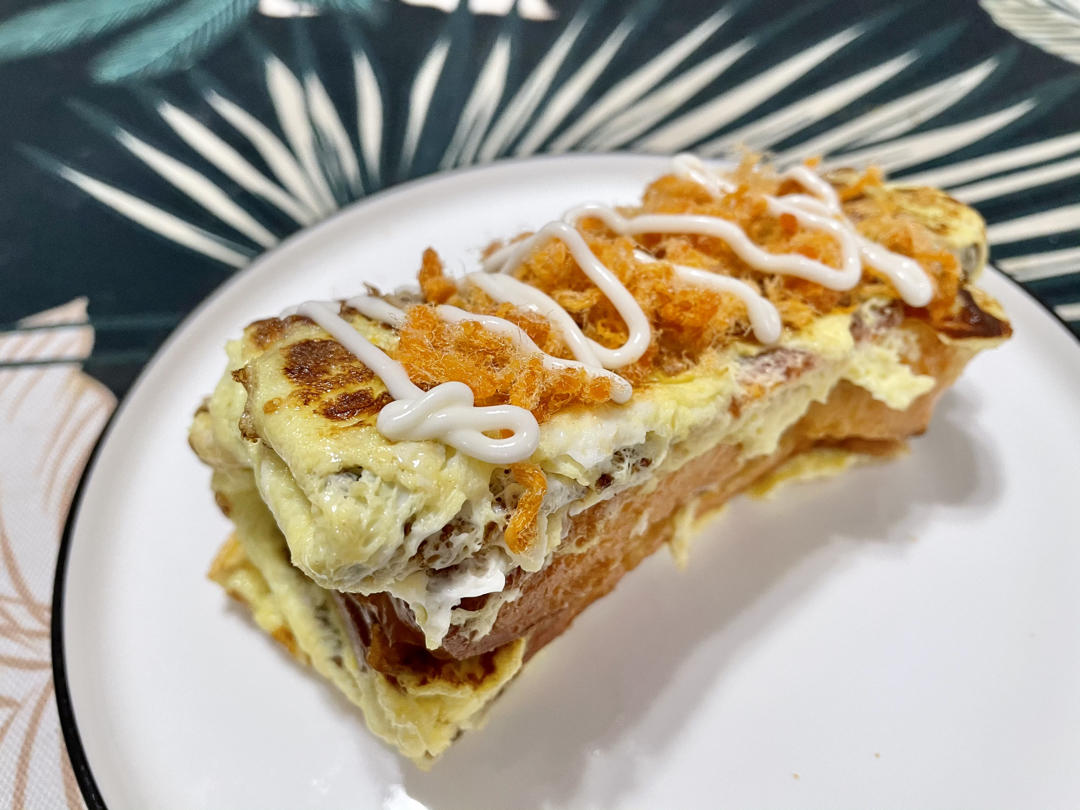 快手早餐—经典餐蛋爆浆芝士西多士三明治