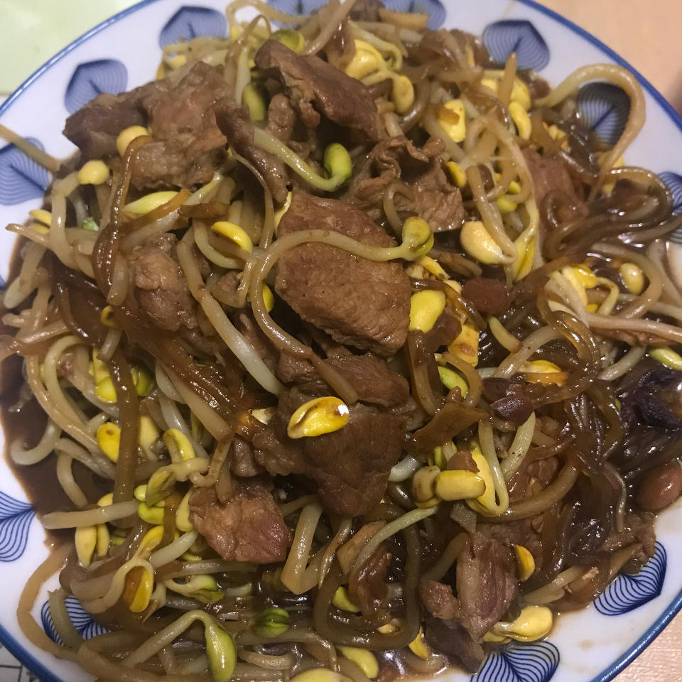 快手菜！黄豆芽炒粉丝，每次都能吃一大碗！