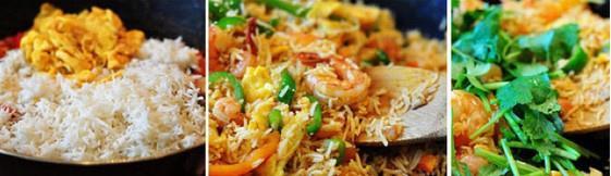 泰式红咖喱海鲜炒饭的做法 步骤8