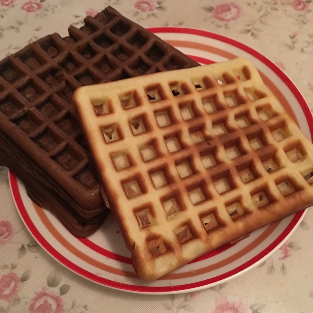 可可糯米华夫饼