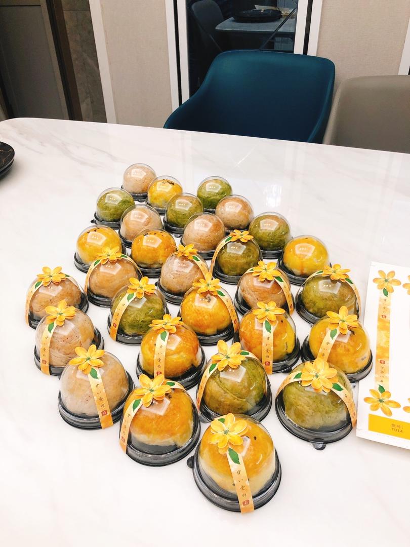 蛋黄酥~紫薯、抹茶、原味~花好月圆，中秋快乐~内附一次做六色蛋黄酥方法~