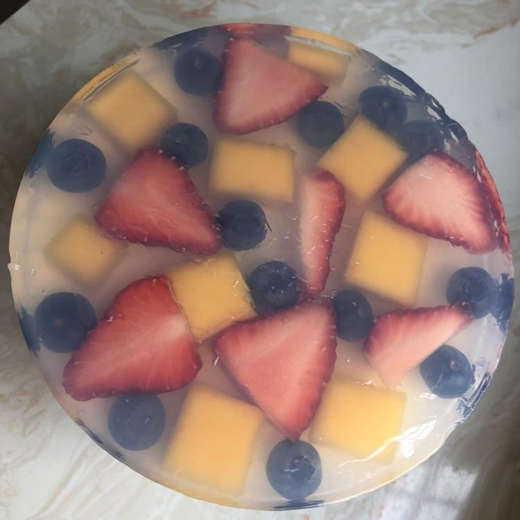 水玉（圆形）水果酸奶镜面慕斯