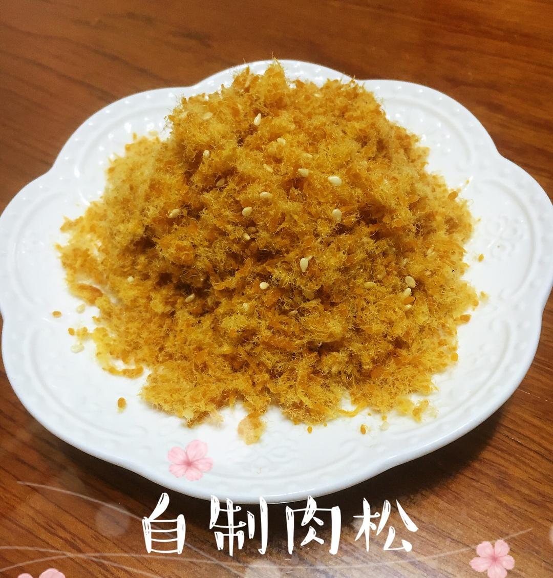 自制肉松---面包机详细版（增加炒锅制作过程）