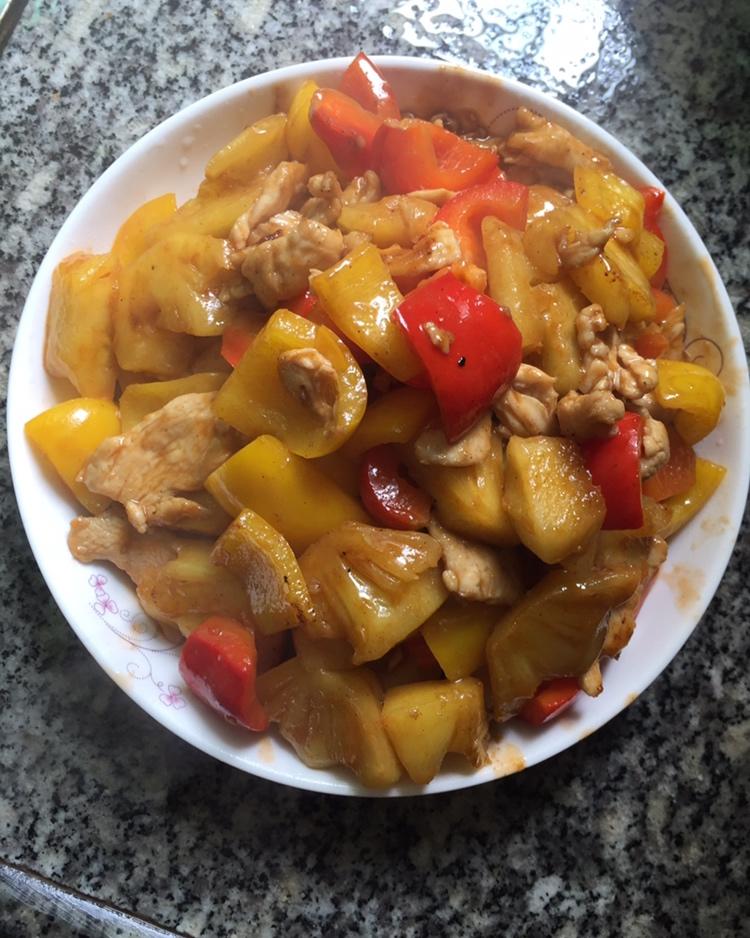 a百无禁忌做的菠萝炒鸡胸肉