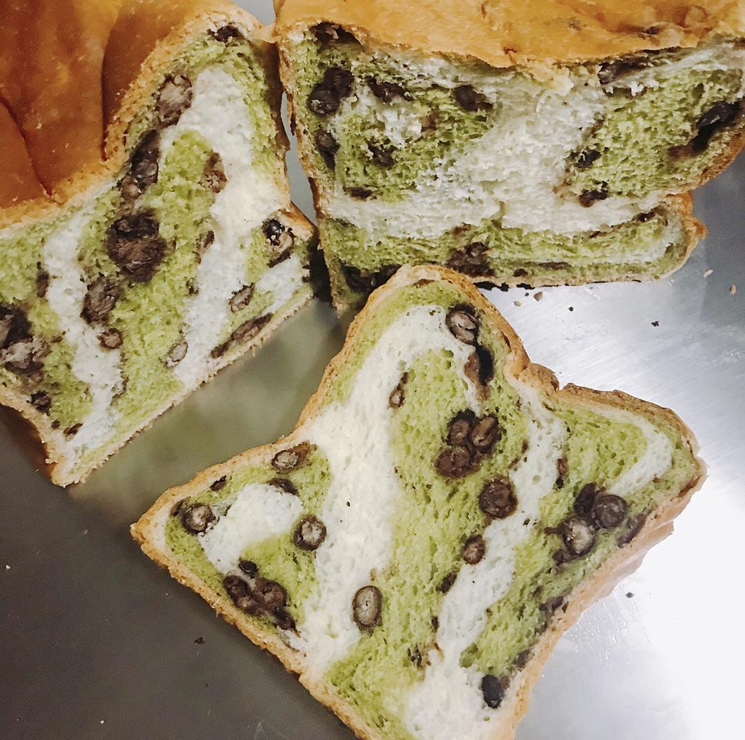 北海道抹茶红豆吐司