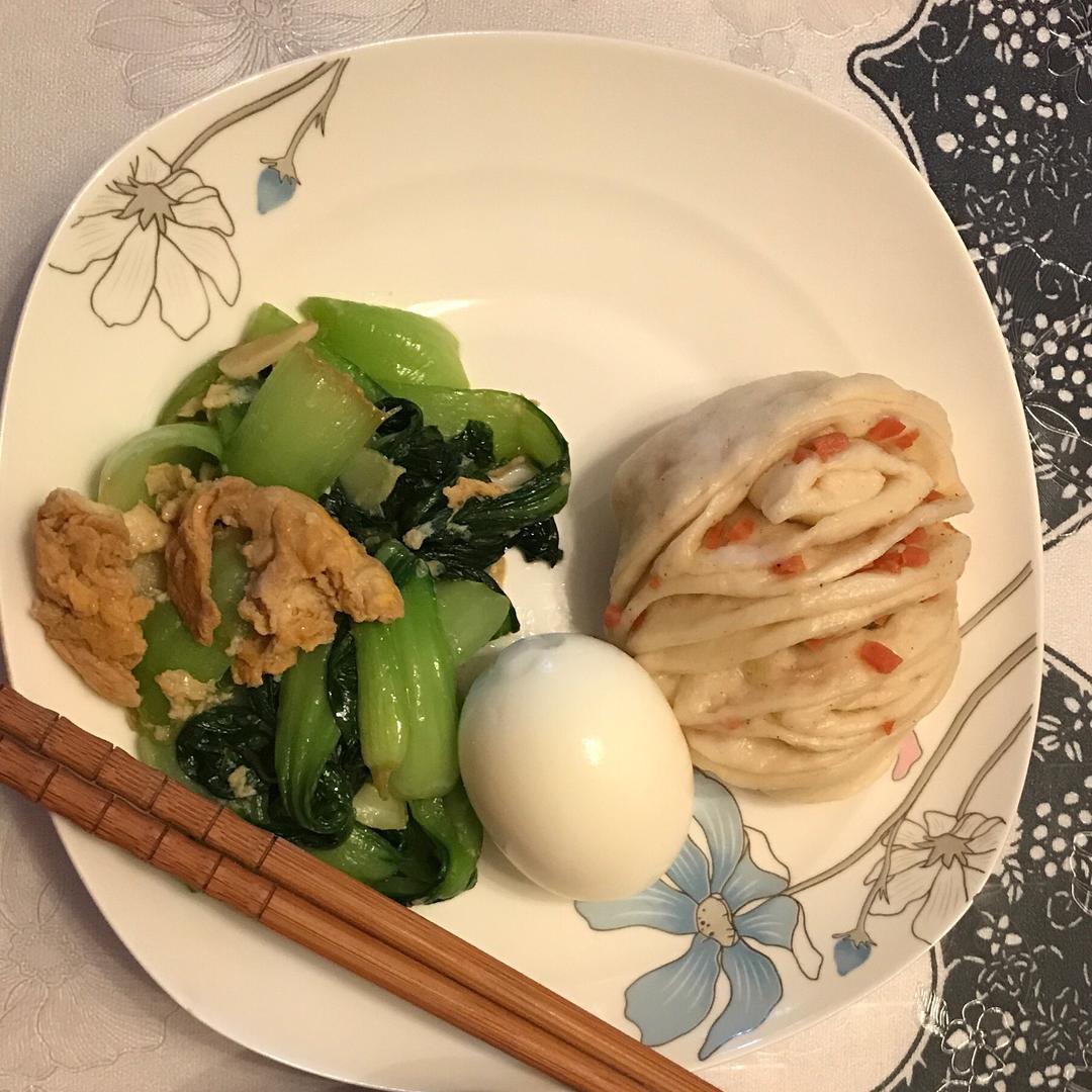 小油菜炒鸡蛋的做法