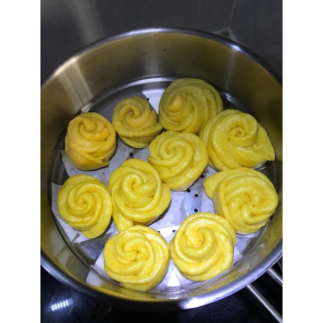 南瓜玫瑰花馒头