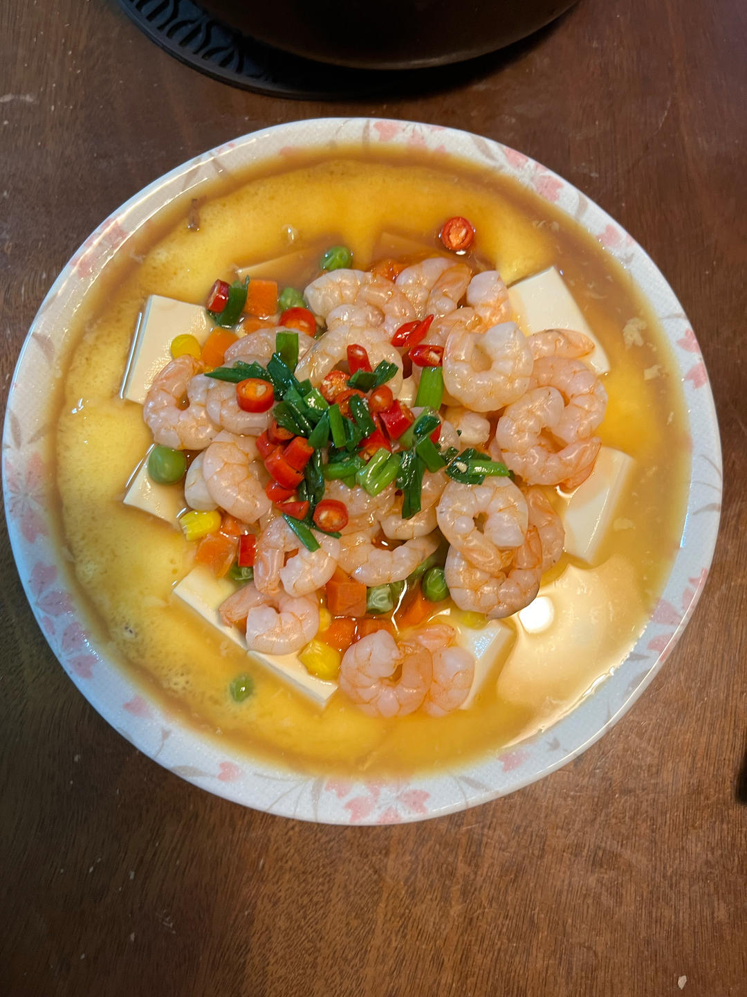 虾仁蒸豆腐，年夜菜，好吃好看又美味，倍儿有面子！