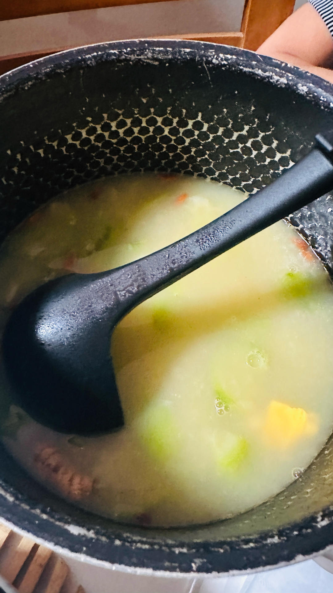 不变色丝瓜汤