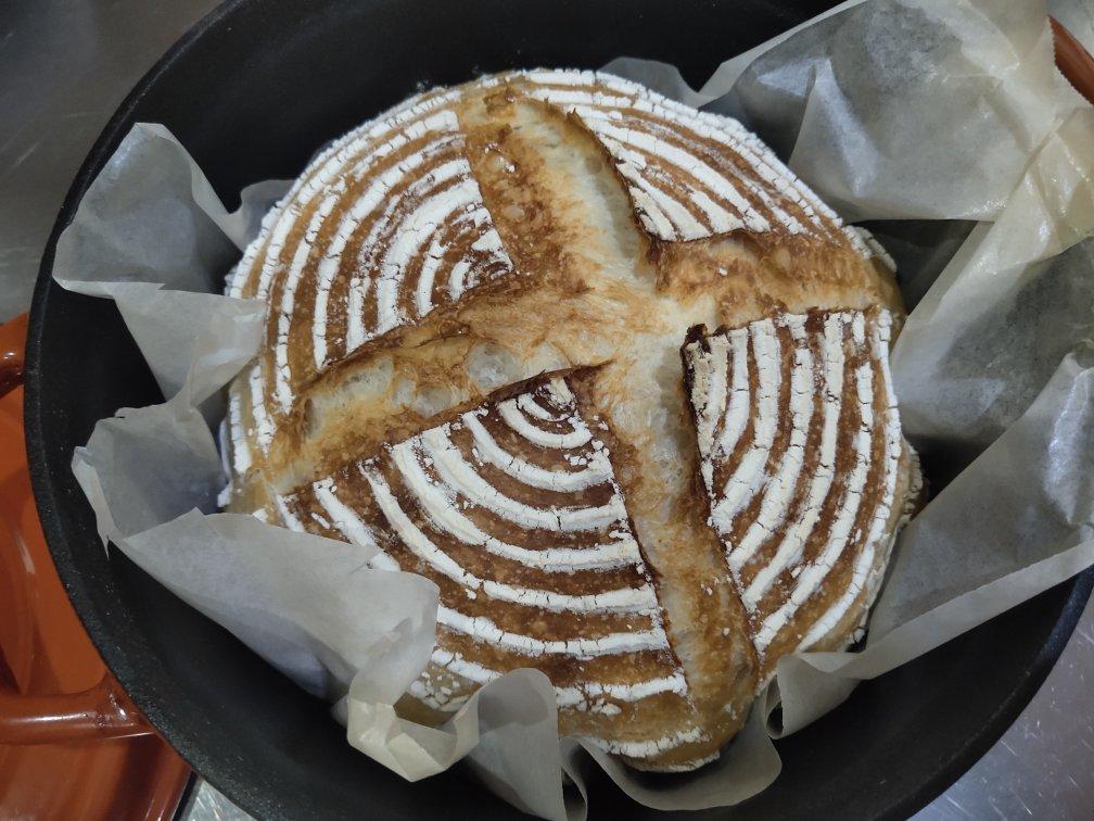 铸铁锅烤欧包【北鼎铸铁珐琅锅食谱】