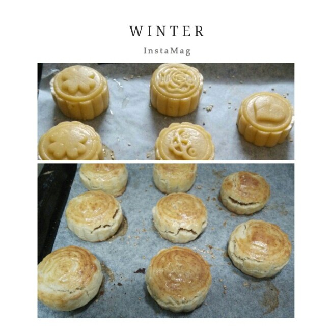 红莲蓉奶油皮月饼