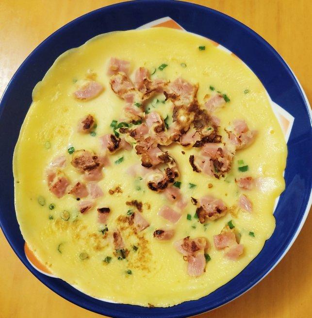 葱花火腿鸡蛋饼 快手营养早餐