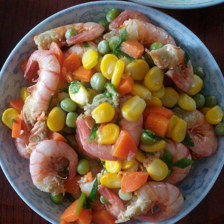 青豆玉米虾仁