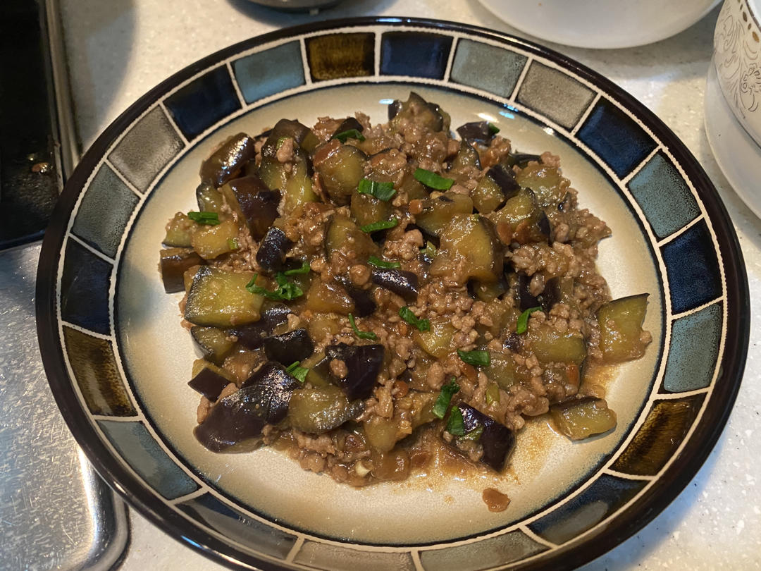 红烧肉沫茄子