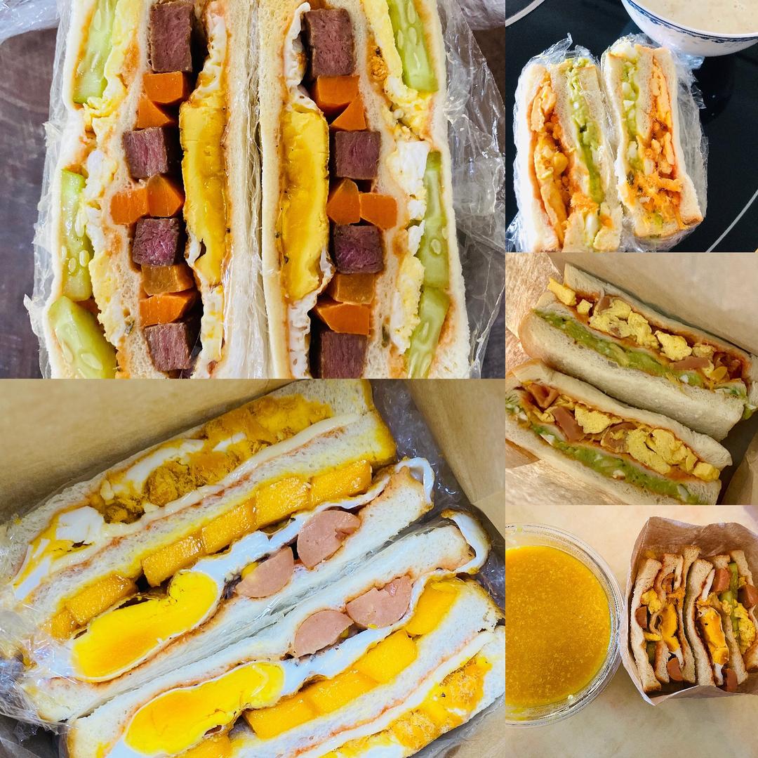 早餐之三明治（附糖心煎蛋做法）的做法