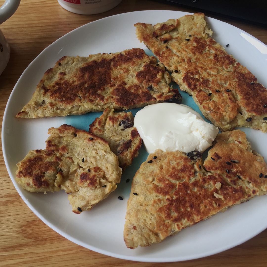 快手无油鸡蛋燕麦饼