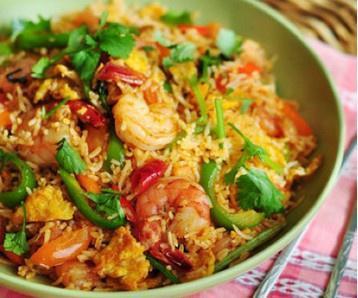 泰式红咖喱海鲜炒饭的做法 步骤9