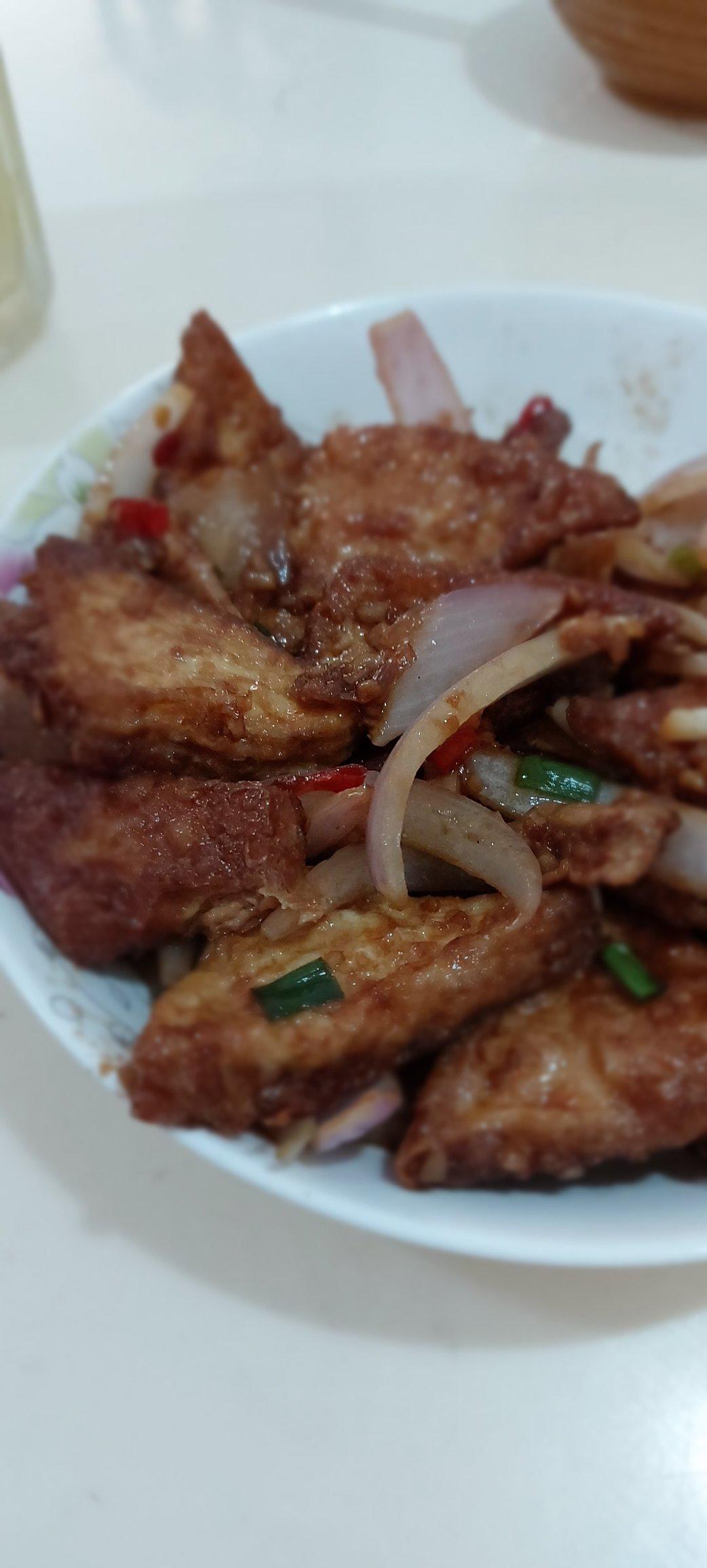 焖煎豆腐