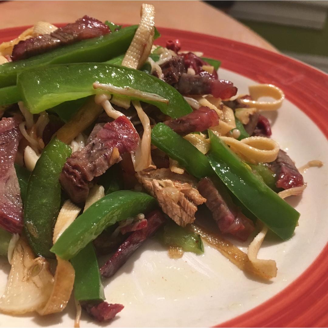 金针菇青椒肉丝
