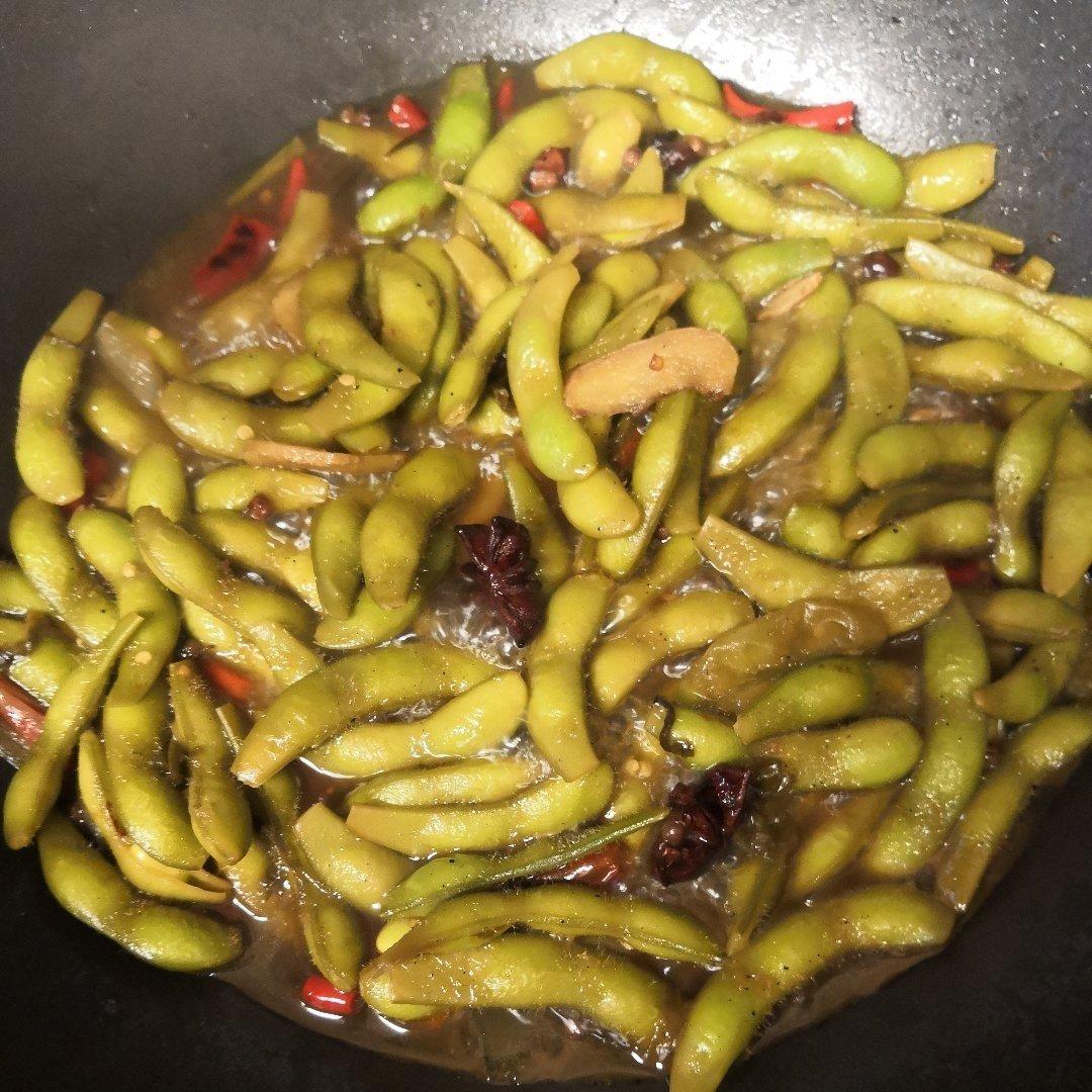 水落石出qx做的香辣煮毛豆五香毛豆
