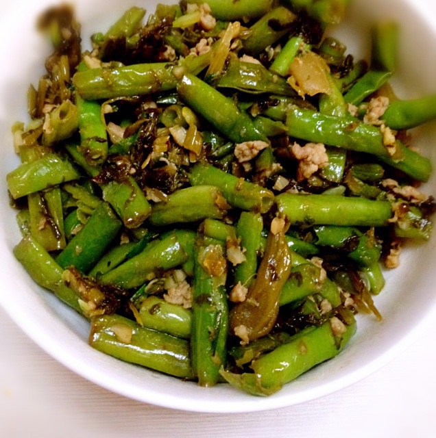 榄菜肉末四季豆