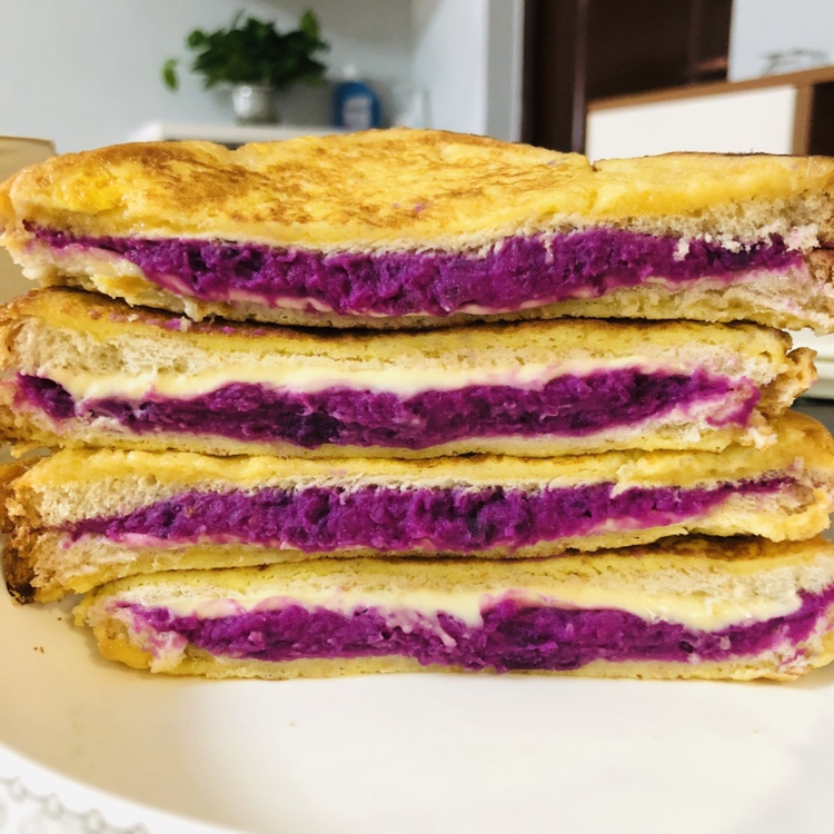 非常简单又美味的【紫薯🍠西多士】