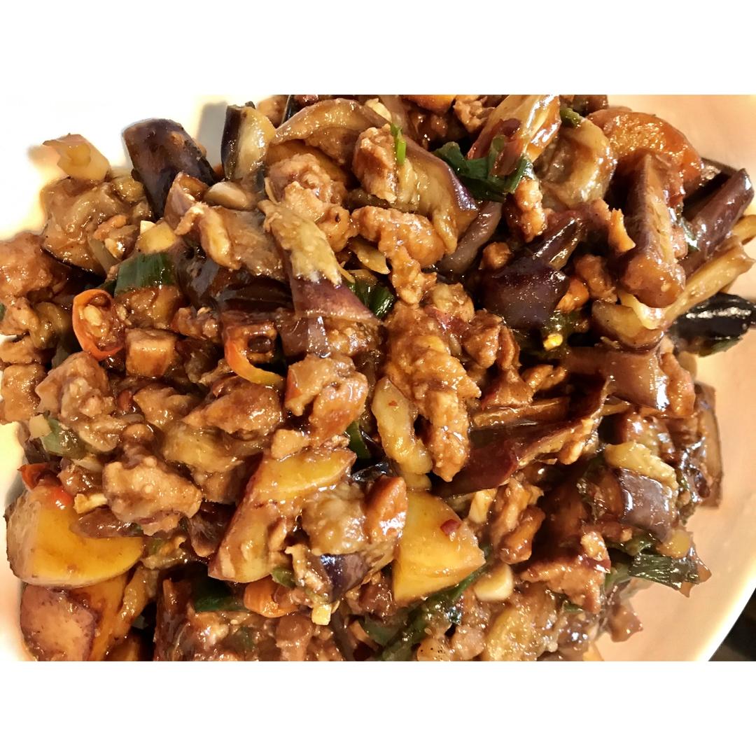 红烧肉沫茄子