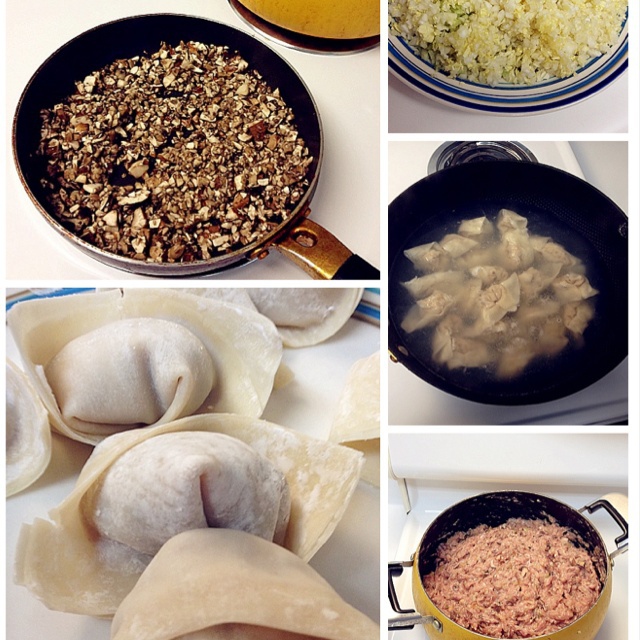 西芹香菇鲜肉馄饨