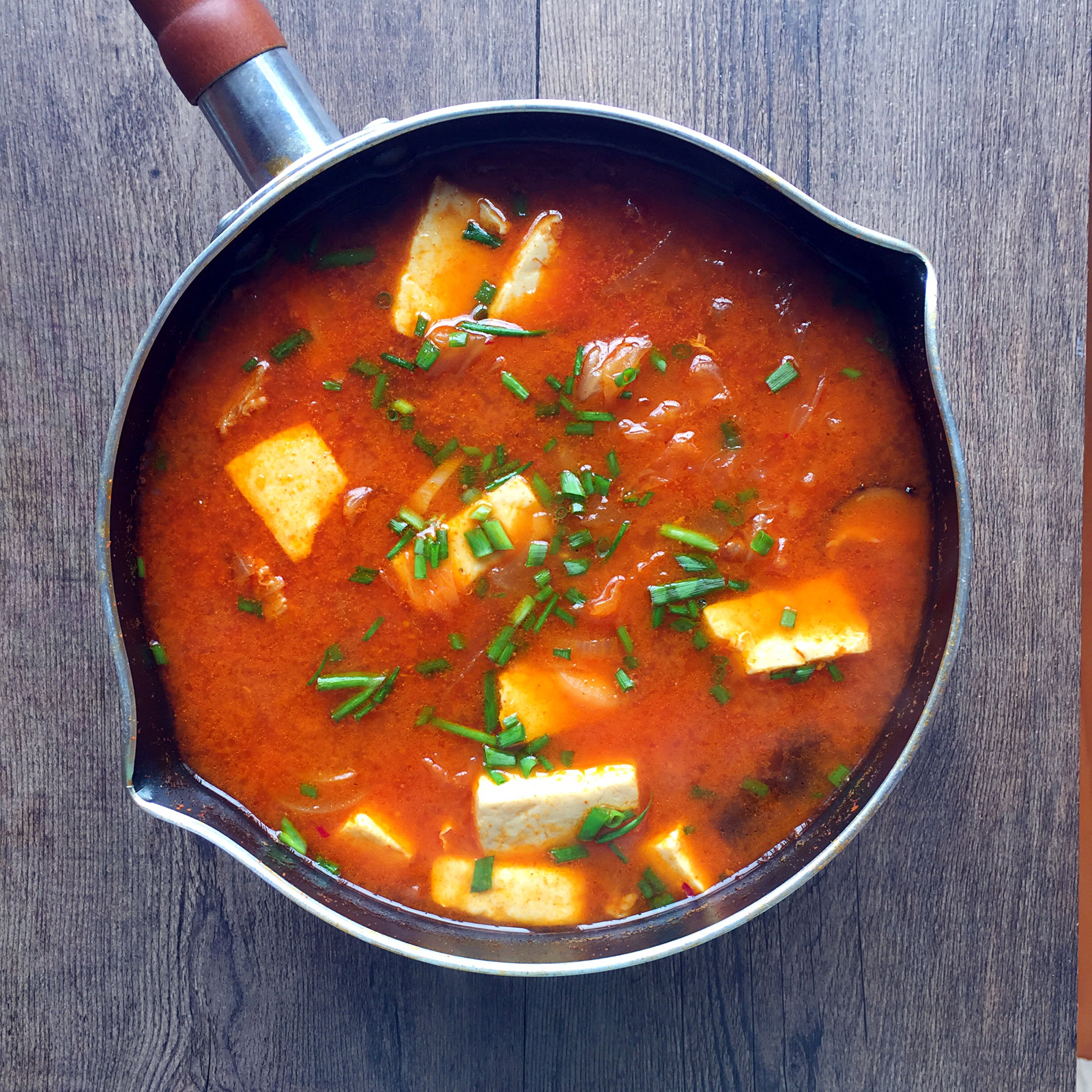 糜子菜做的韩式豆腐锅 korean tofu hotpot