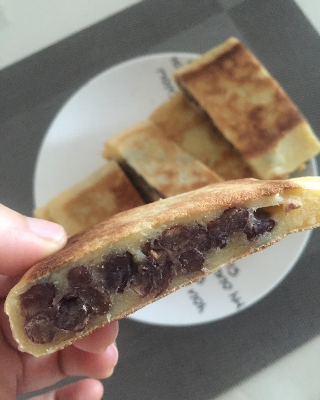 平底锅版蜜红豆饼