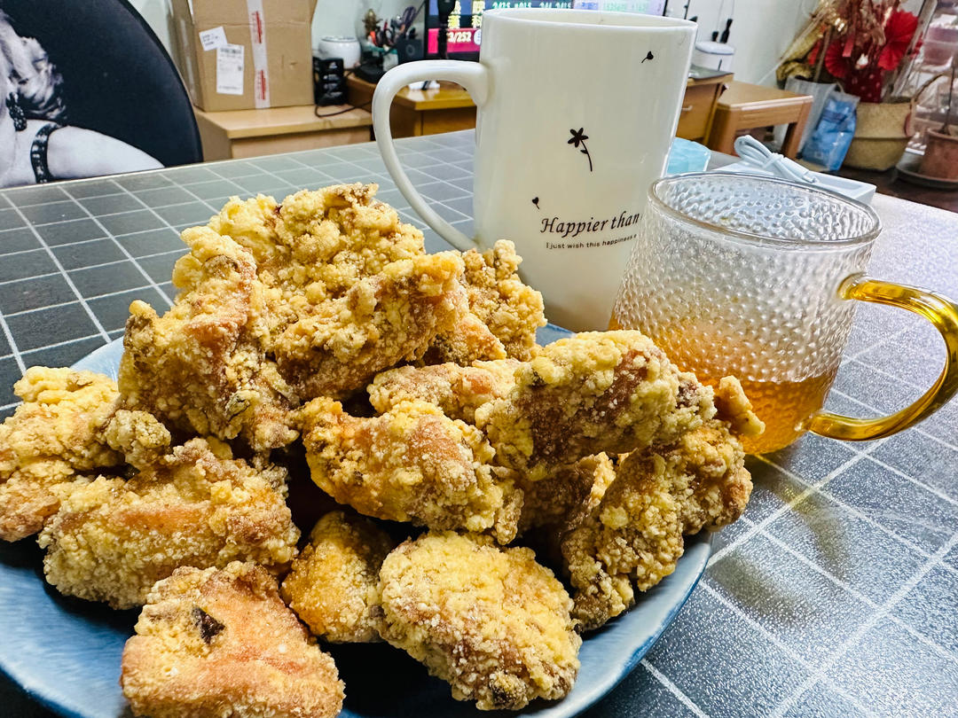 《經典台式盐酥鸡》 炸鸡米花 只要简单3種原料！