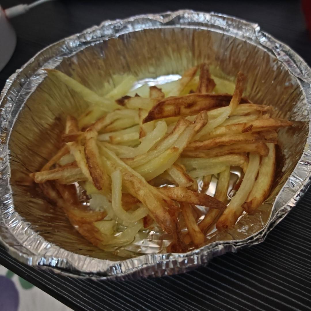 0失败！超简单！很省油！空气炸锅版薯条，现做现吃哦