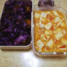 紫甘蓝炒南瓜(我家的营养胃菜)