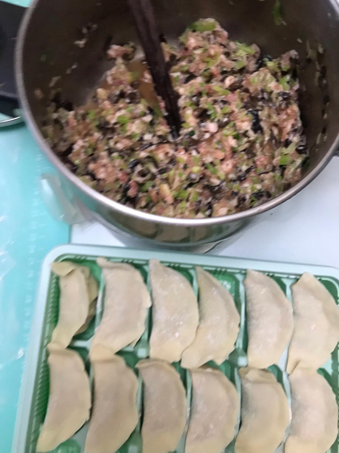 芹菜木耳鲜肉水饺