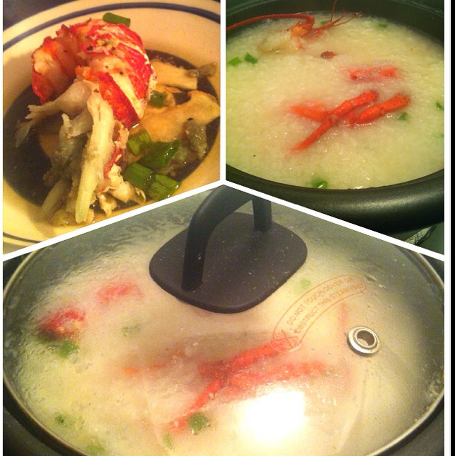 龙虾两吃 清蒸+煲粥