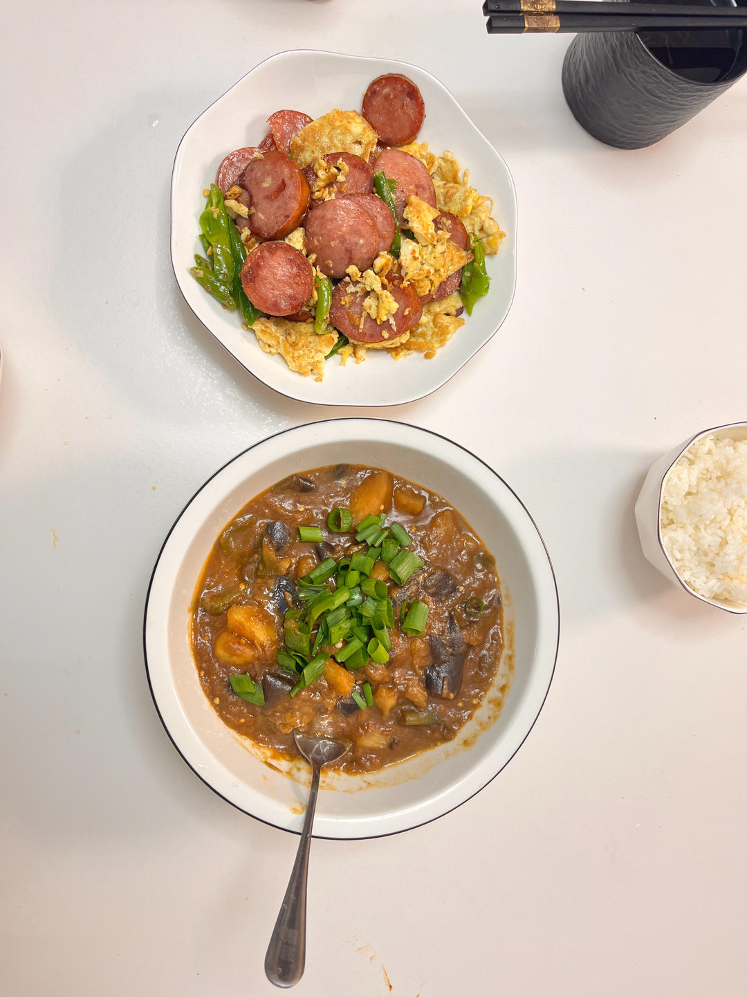 东北酱茄子土豆尖椒