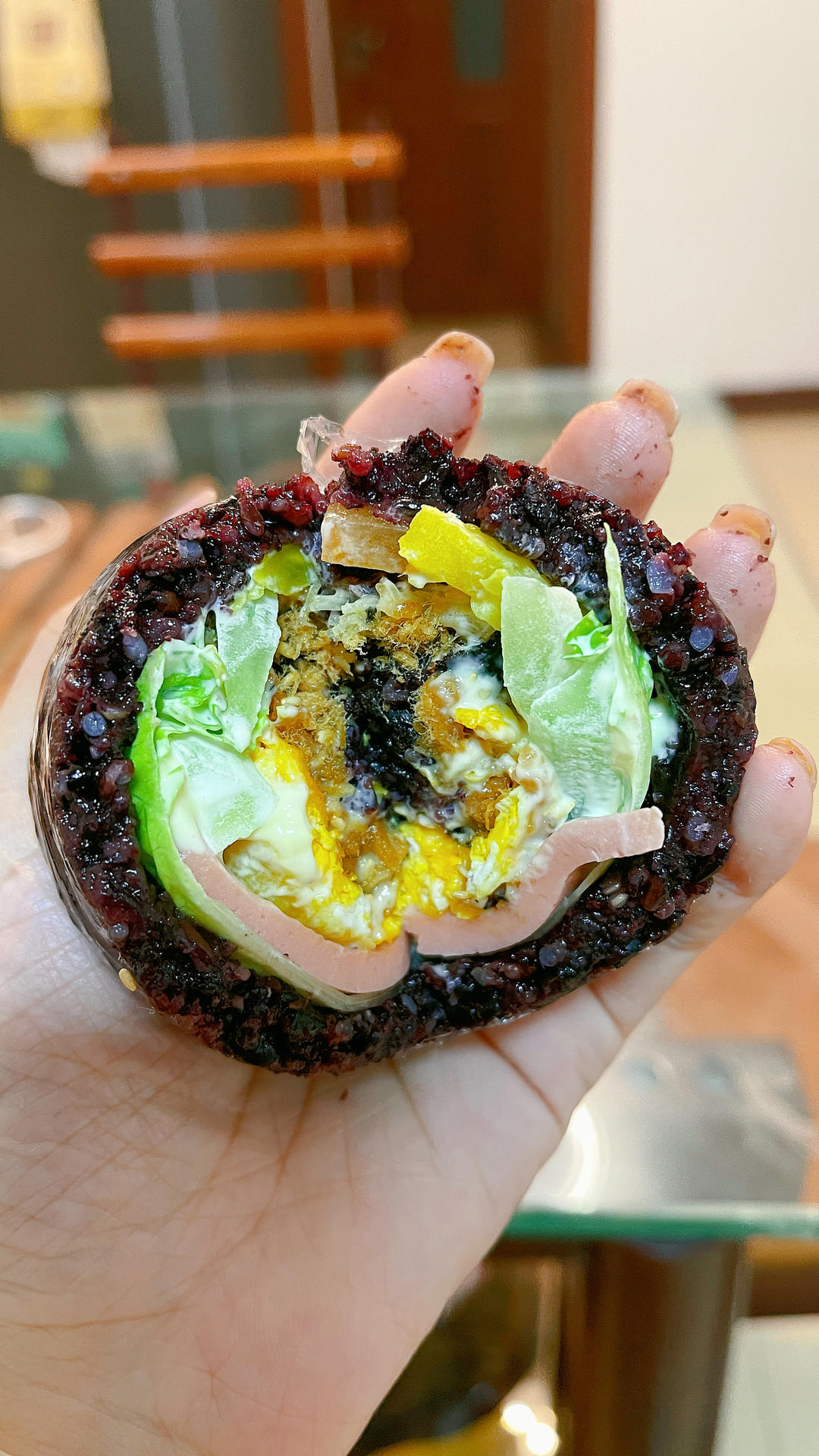 巨掉秤‼️快码住这营养好吃的紫米饭团