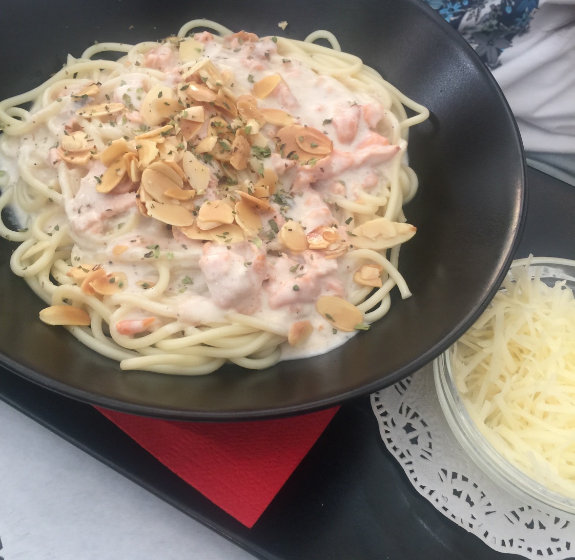 白蘑菇奶油培根意面