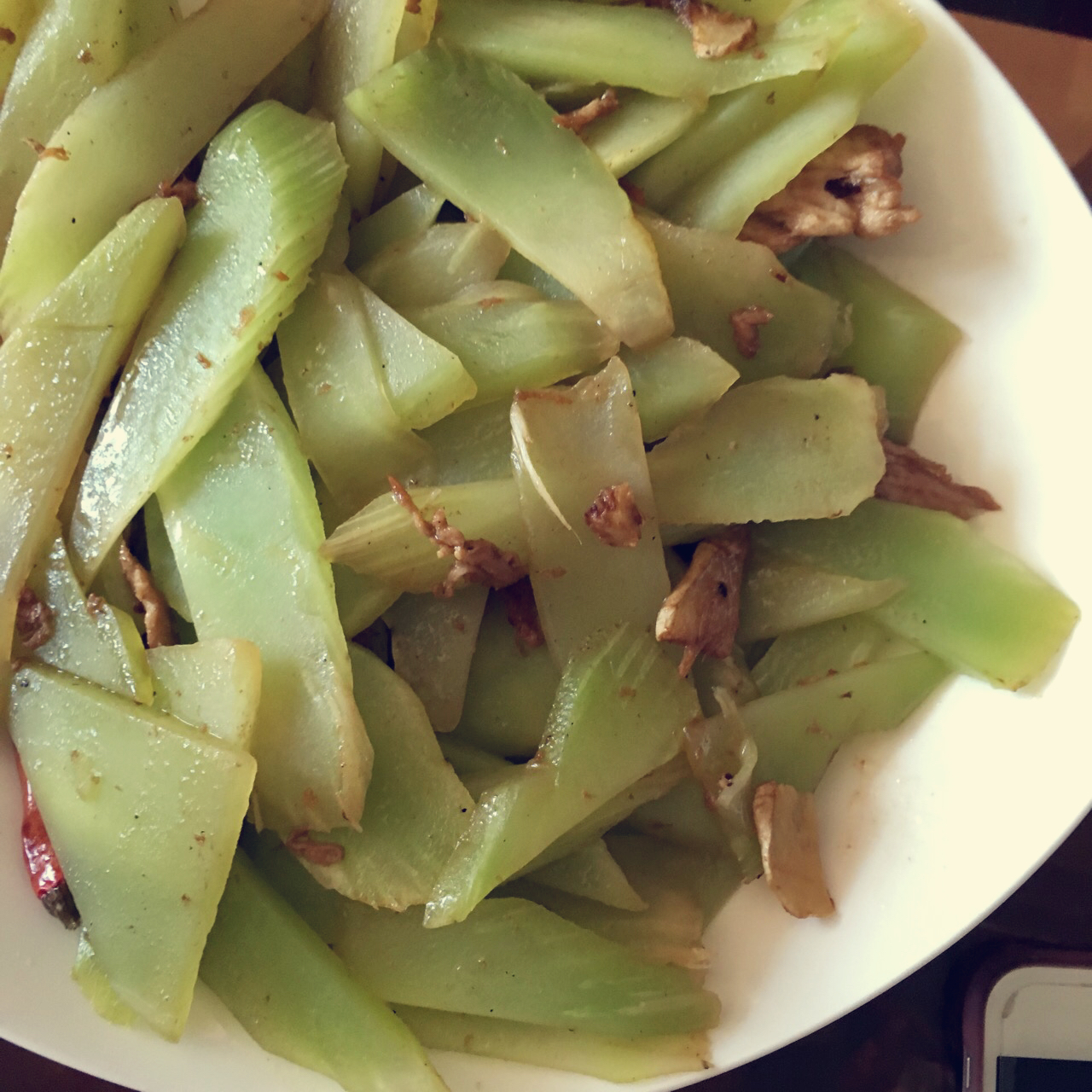 莴笋炒肉片