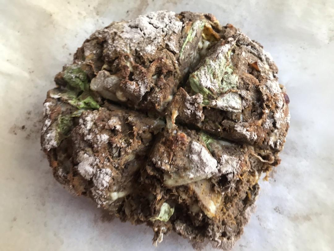 菠菜南瓜奶酪丹波面包丨健康·烘焙