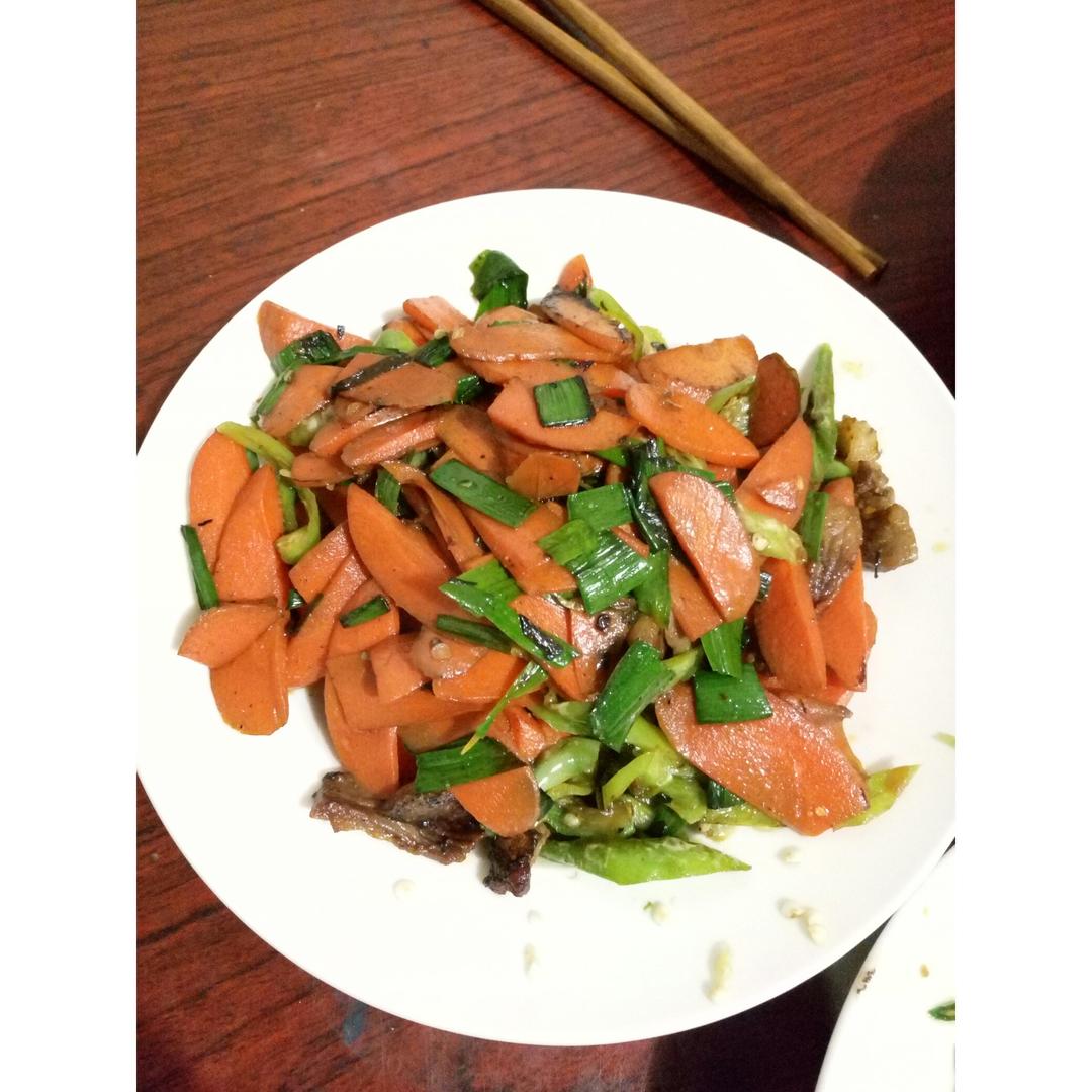 辣椒炒胡萝卜