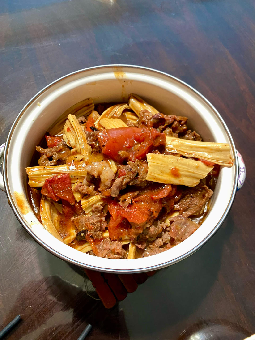 强强联手的腐竹焖牛肉
