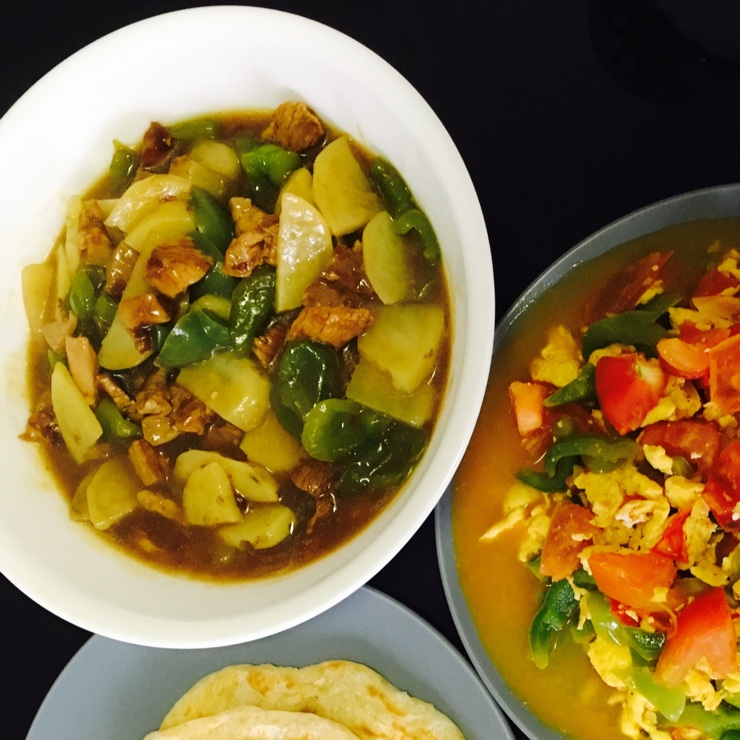 土豆青椒炒肉片