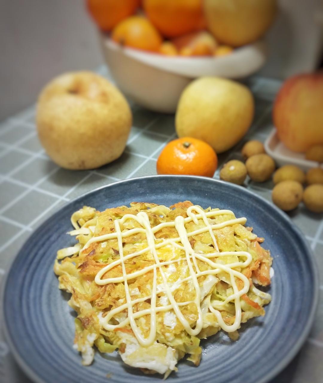 吃不胖的包菜抱蛋（日式家庭大阪烧抱蛋）减肥菜谱第一弹.营养美味.低碳水.降脂减肥.