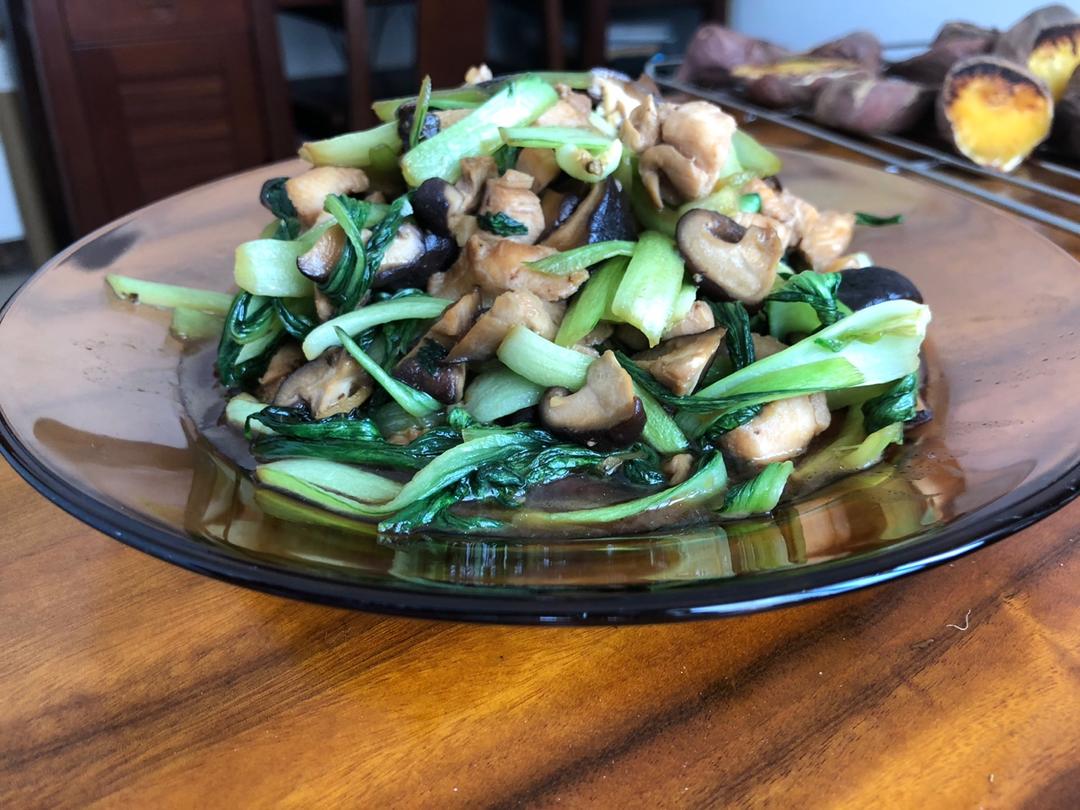 蚝油香菇炒油菜