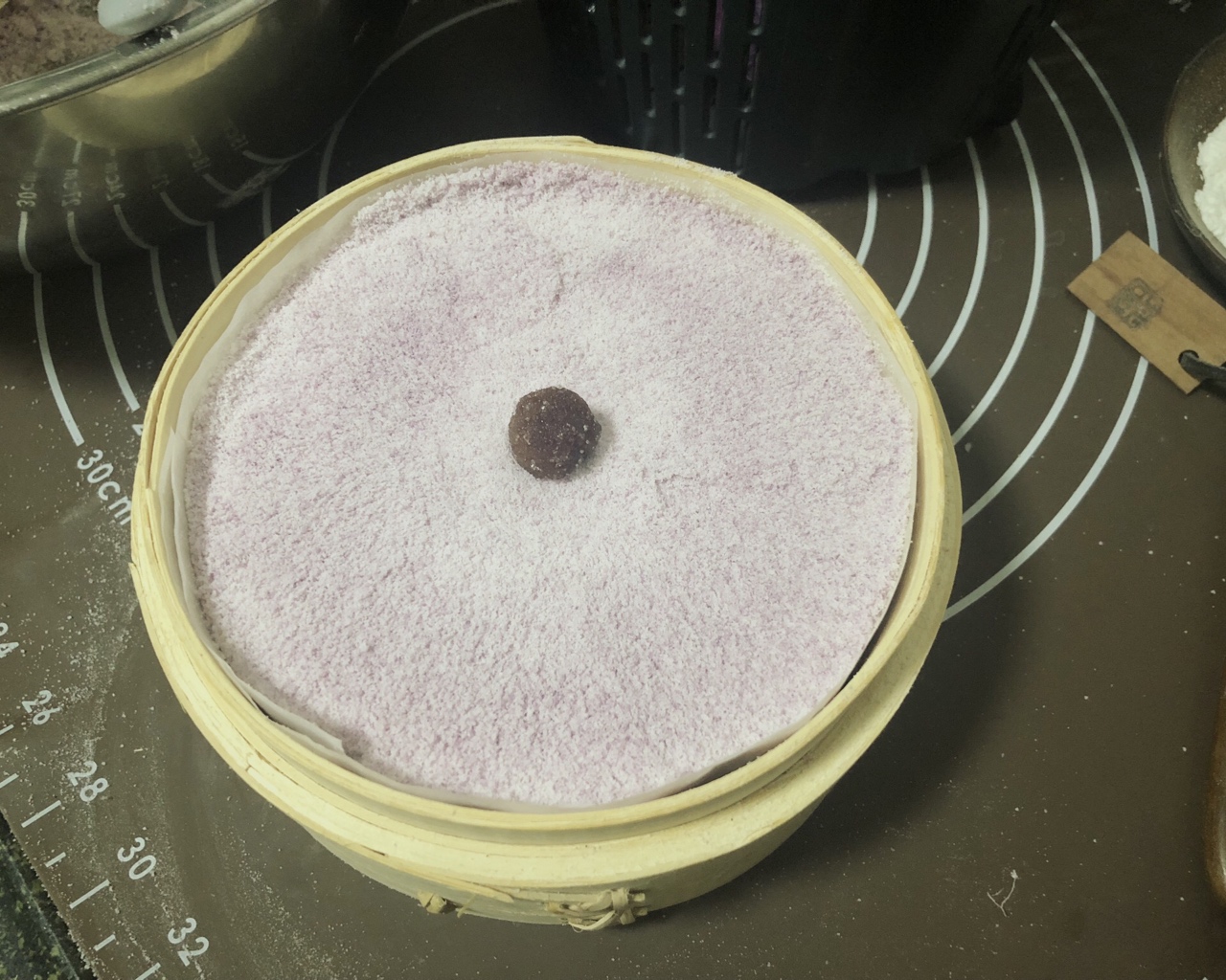 小美版紫薯松糕（素食）的做法 步骤3